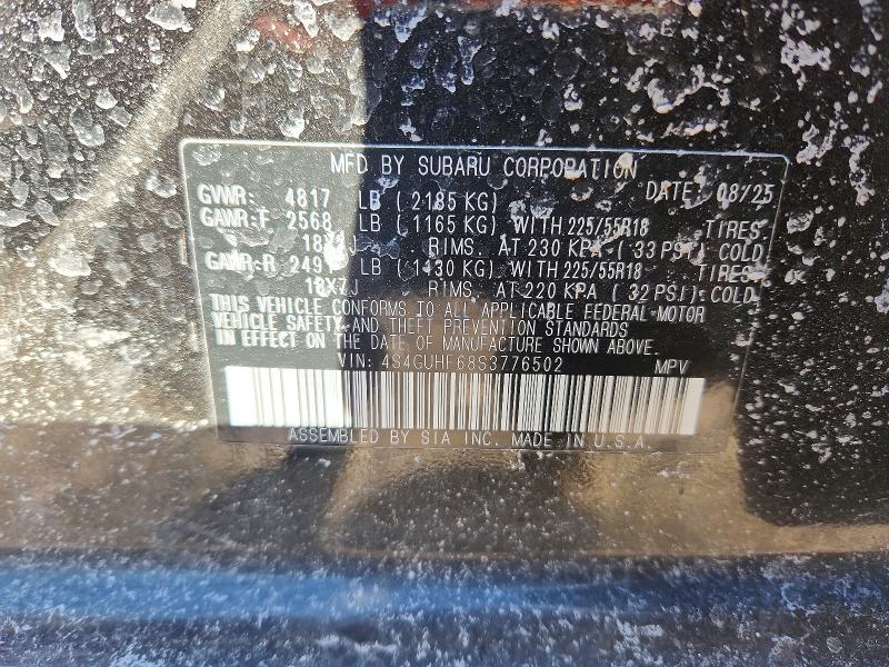 2025 Subaru Crosstrek მანქანა იყიდება აუქციონზე, vin: 4S4GUHF68S3776502, აუქციონის ნომერი: 78885385