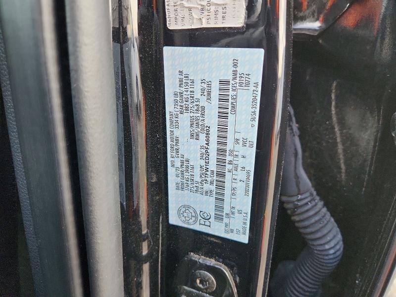 Продажа на аукционе авто 2023 Ford F150, vin: 1FTFW1ED2PFA60802, номер лота: 76014255