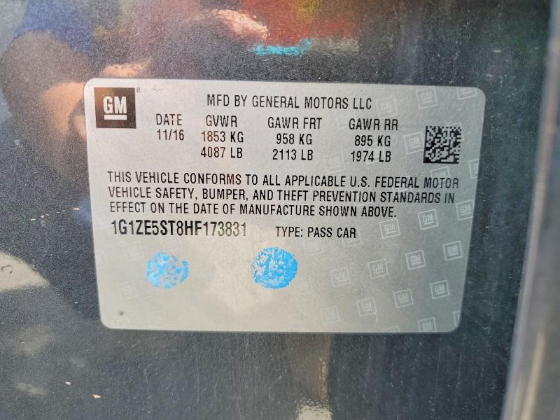 Aukcja sprzedaży 2017 Chevrolet Malibu, vin: 1G1ZE5ST8HF173831, numer aukcji: 77620115