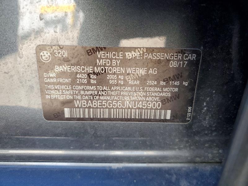 Продаж на аукціоні авто 2018 Bmw 320, vin: WBA8E5G56JNU45900, номер лоту: 76206215