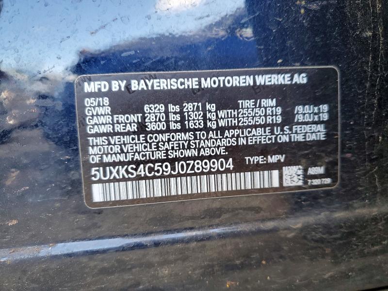 2018 Bmw X5 მანქანა იყიდება აუქციონზე, vin: 5UXKS4C59J0Z89904, აუქციონის ნომერი: 76365785