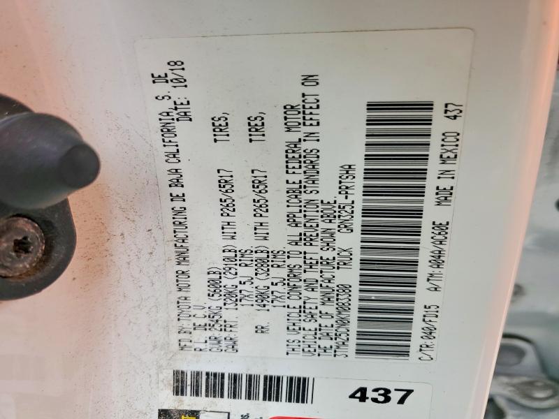77018755 :رقم المزاد ، 3TMAZ5CN0KM083380 vin ، 2019 Toyota Tacoma Dou مزاد بيع