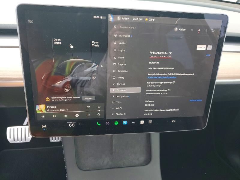 77506415 :رقم المزاد ، 7SAYGDEF7SF221539 vin ، 2025 Tesla Model Y مزاد بيع