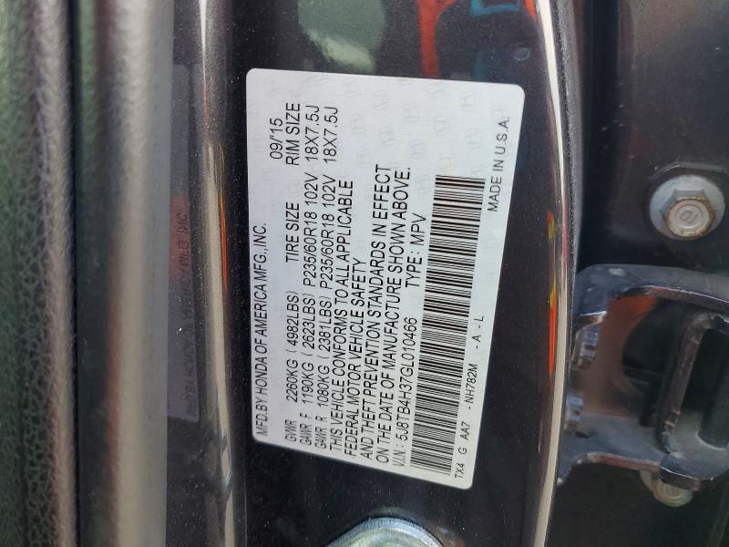 Aukcja sprzedaży 2016 Acura Rdx, vin: 5J8TB4H37GL010466, numer aukcji: 76480595