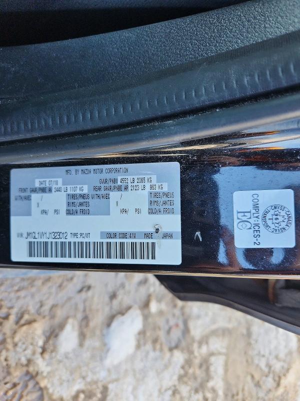 Продаж на аукціоні авто 2018 Mazda 6, vin: JM1GL1VY1J1323012, номер лоту: 72398175