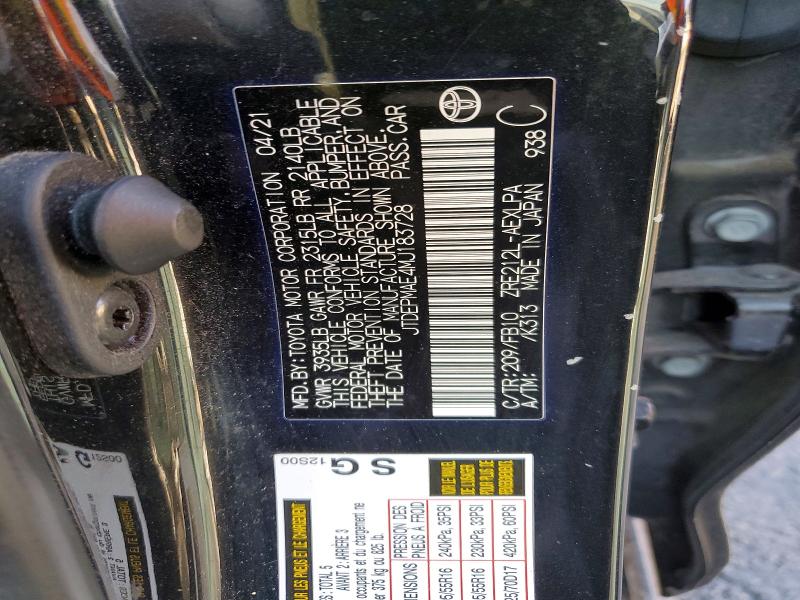Aukcja sprzedaży 2021 Toyota Corolla, vin: JTDEPMAE4MJ183728, numer aukcji: 76834895