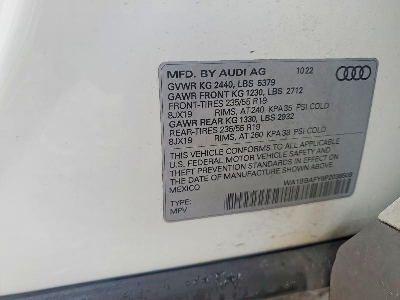 79357475 :رقم المزاد ، WA1BBAFY6P2038508 vin ، 2023 Audi Q5 مزاد بيع