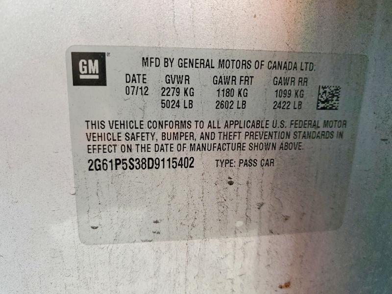 Продаж на аукціоні авто 2013 Cadillac Xts, vin: 2G61P5S38D9115402, номер лоту: 77439805