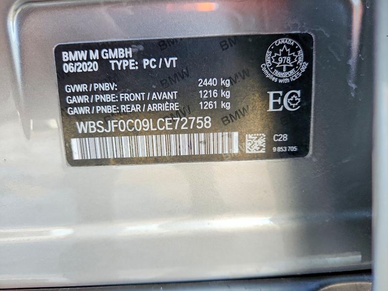 Продажа на аукционе авто 2020 Bmw M5, vin: WBSJF0C09LCE72758, номер лота: 79439985