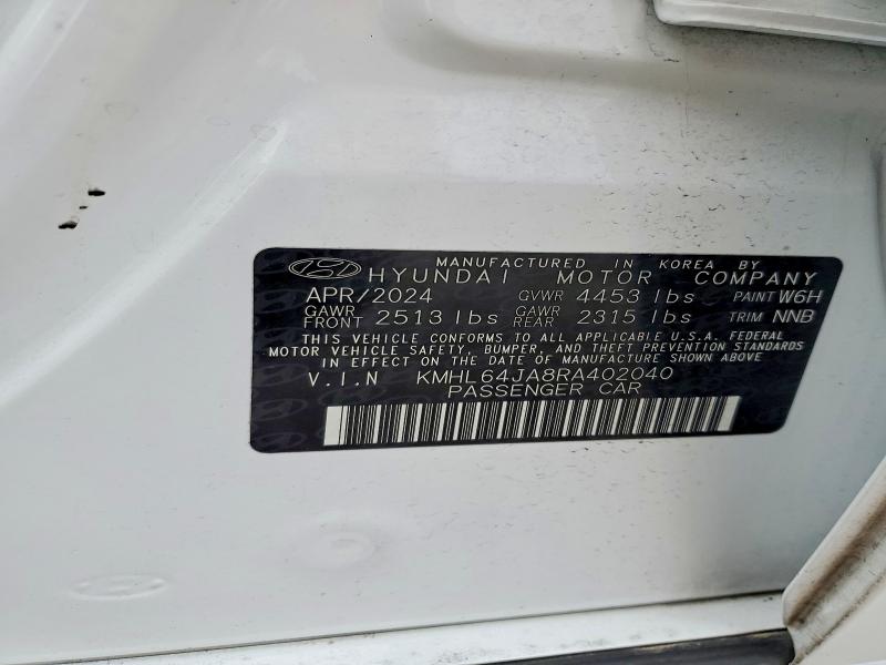 Aukcja sprzedaży 2024 Hyundai Sonata, vin: KMHL64JA8RA402040, numer aukcji: 78676325
