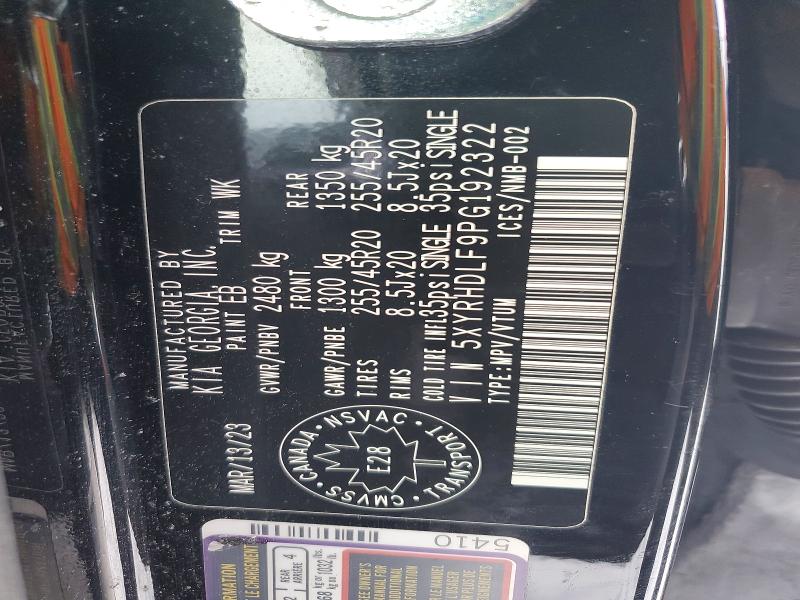 Aukcja sprzedaży 2023 Kia Sorento, vin: 5XYRHDLF9PG192322, numer aukcji: 76599545