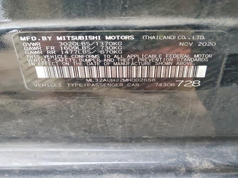 Продаж на аукціоні авто 2021 Mitsubishi Mirage, vin: ML32AUHJ2MH002658, номер лоту: 77383225