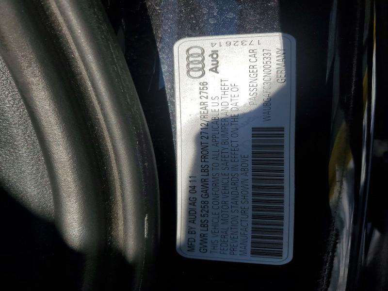 Продажа на аукционе авто 2012 Audi A6, vin: WAUBGAFC3CN005337, номер лота: 78340915