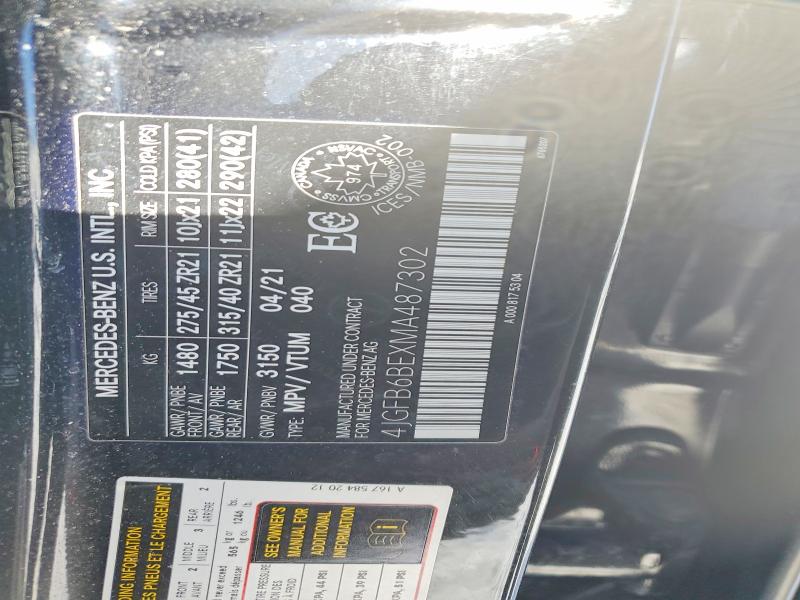 Продаж на аукціоні авто 2021 Mercedes-benz Gle, vin: 4JGFB6BEXMA487302, номер лоту: 75855085