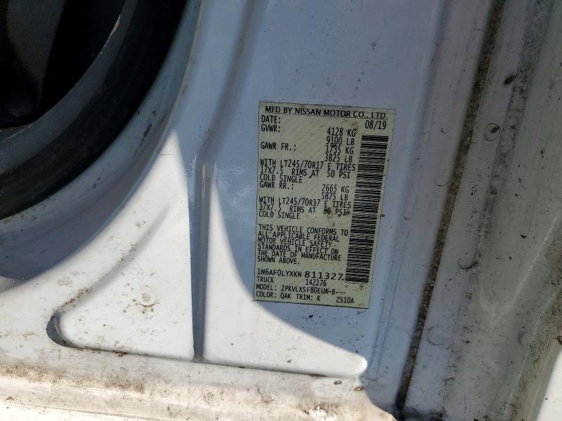 Aukcja sprzedaży 2019 Nissan Nv 2500, vin: 1N6AF0LYXKN811327, numer aukcji: 76580075
