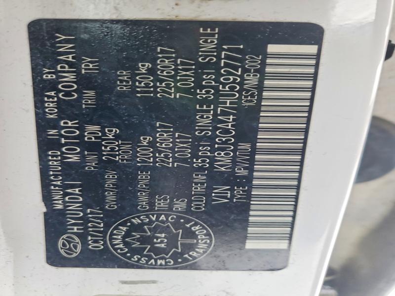 Aukcja sprzedaży 2017 Hyundai Tucson, vin: KM8J3CA47HU592771, numer aukcji: 77196585
