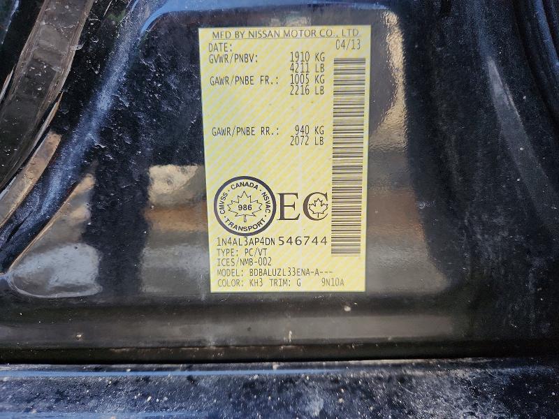 Продаж на аукціоні авто 2013 Nissan Altima, vin: 1N4AL3AP4DN546744, номер лоту: 77113355