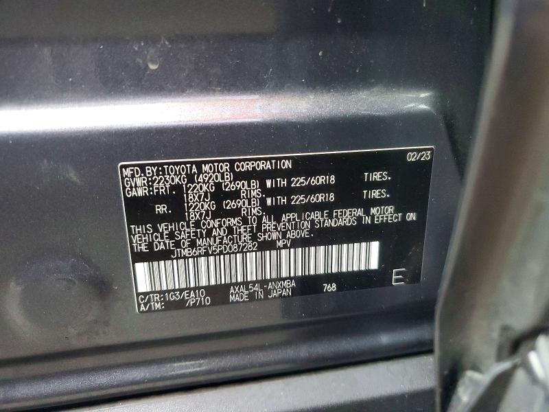 77580255 :رقم المزاد ، JTMB6RFV5PD087282 vin ، 2023 Toyota Rav4 مزاد بيع