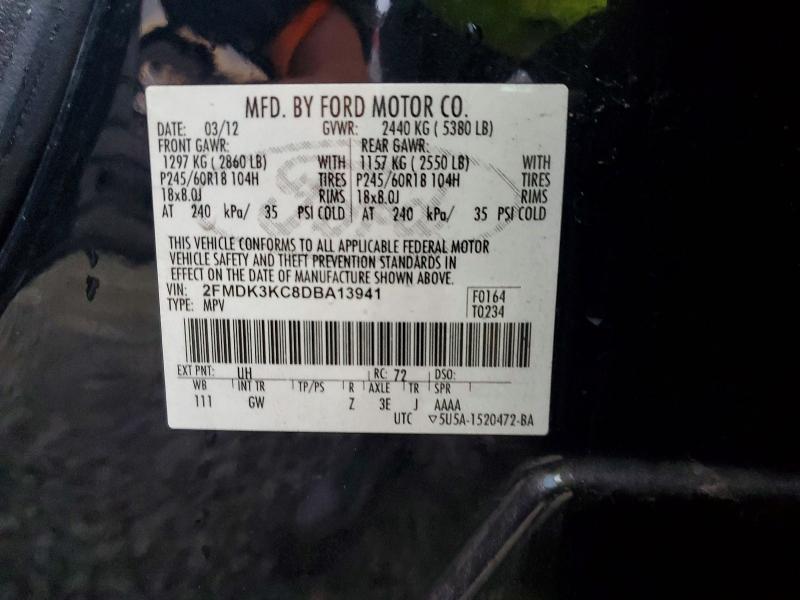 Aukcja sprzedaży 2013 Ford Edge, vin: 2FMDK3KC8DBA13941, numer aukcji: 77989965