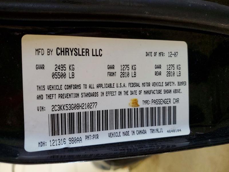 79252735 :رقم المزاد ، 2C3KK53G08H210277 vin ، 2008 Chrysler 300 مزاد بيع