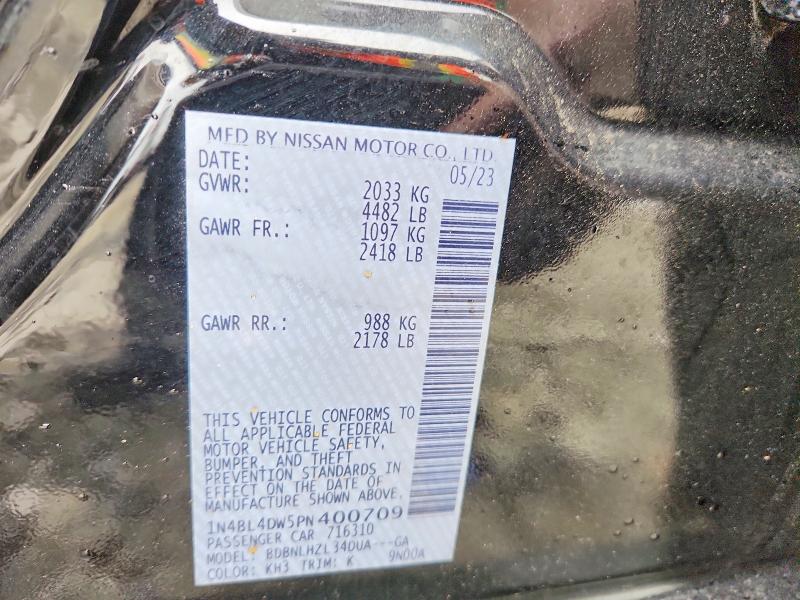 78258955 :رقم المزاد ، 1N4BL4DW5PN400709 vin ، 2023 Nissan Altima مزاد بيع