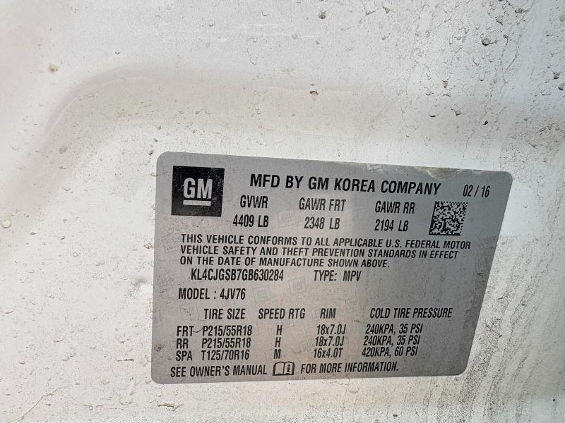 Продажа на аукционе авто 2016 Buick Encore, vin: KL4CJGSB7GB630284, номер лота: 78370655