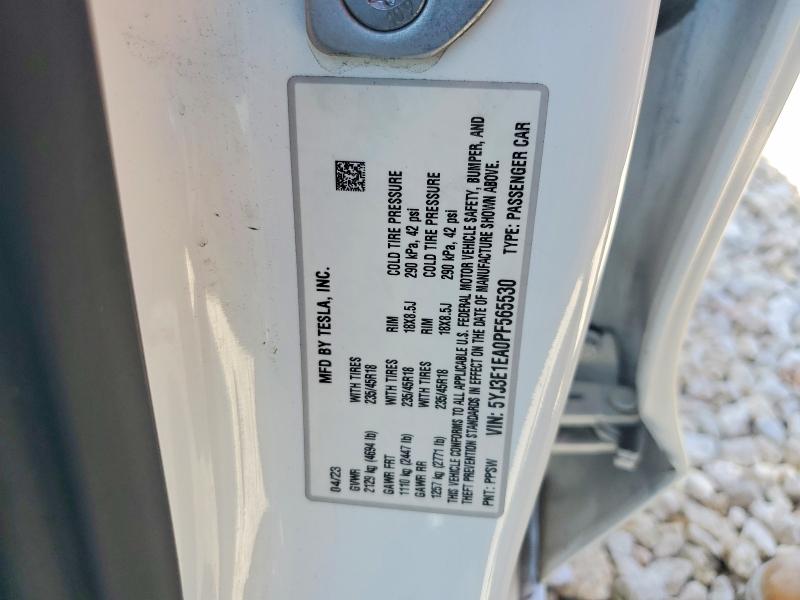 Продажа на аукционе авто 2023 Tesla Model 3, vin: 5YJ3E1EA0PF565530, номер лота: 76549755