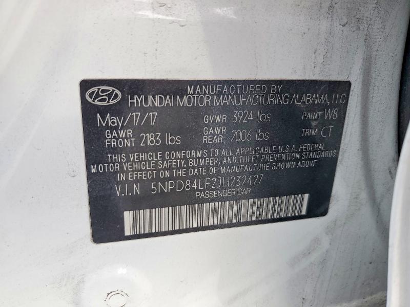 Aukcja sprzedaży 2018 Hyundai Elantra, vin: 5NPD84LF2JH232427, numer aukcji: 77863555