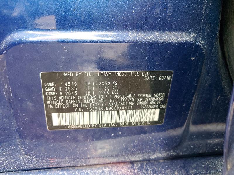 76902435 :رقم المزاد ، 4S3BNBJ69G3046461 vin ، 2016 Subaru Legacy مزاد بيع