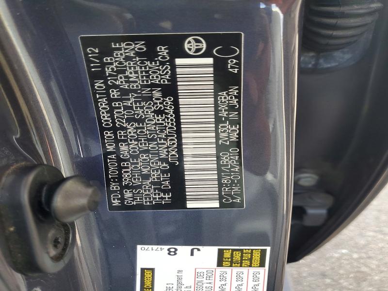 Aukcja sprzedaży 2013 Toyota Prius, vin: JTDKN3DU7D5564696, numer aukcji: 78385385
