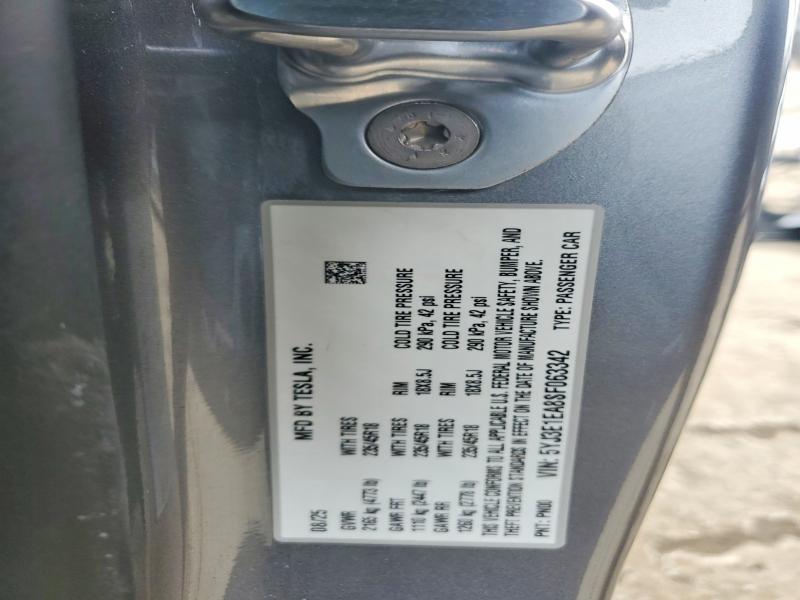 75825445 :رقم المزاد ، 5YJ3E1EA8SF063342 vin ، 2025 Tesla Model 3 مزاد بيع