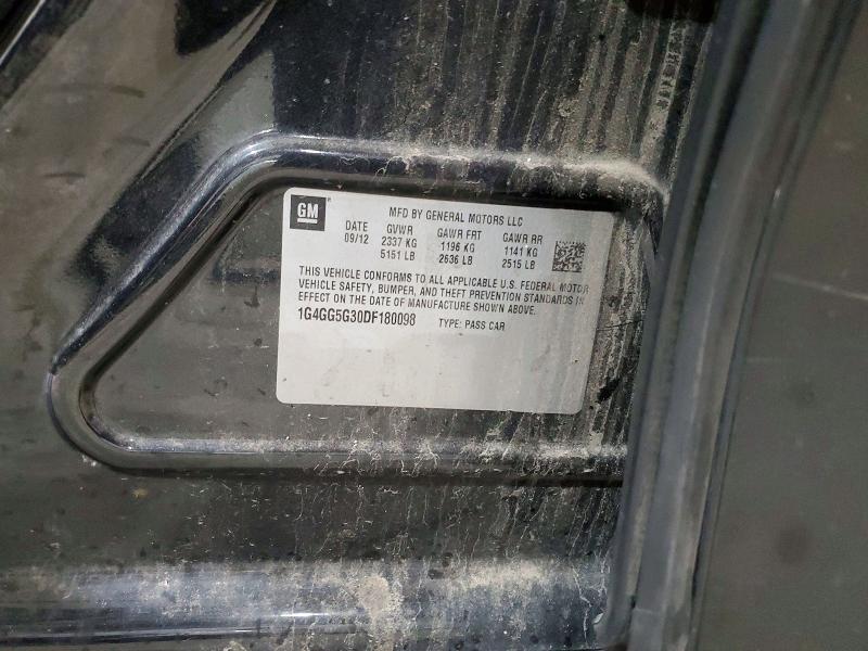 2013 Buick Lacrosse P მანქანა იყიდება აუქციონზე, vin: 1G4GG5G30DF180098, აუქციონის ნომერი: 76433145