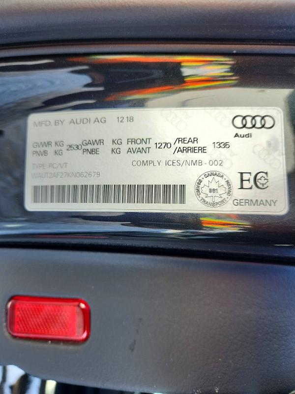 Auction sale of the 2019 Audi A7, vin: WAUT2AF27KN062679, lot number: 72642675