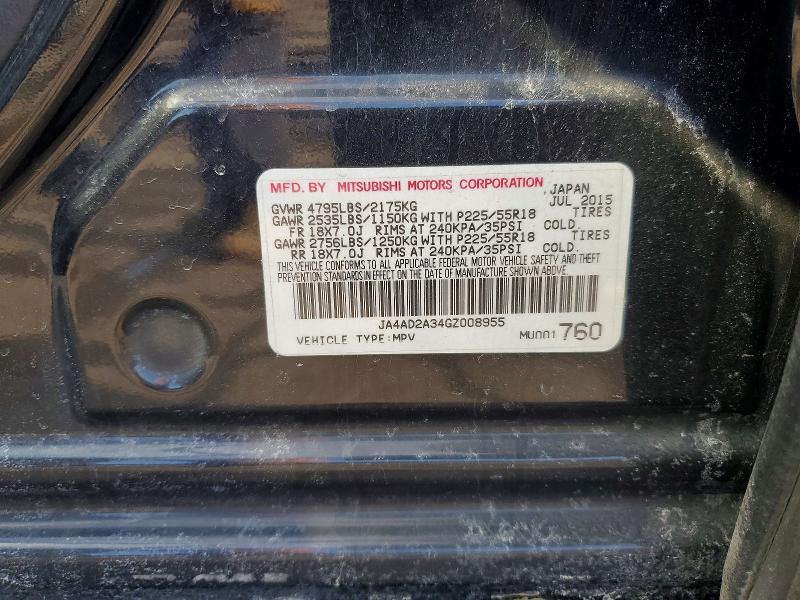 Aukcja sprzedaży 2016 Mitsubishi Outlander, vin: JA4AD2A34GZ008955, numer aukcji: 77682345