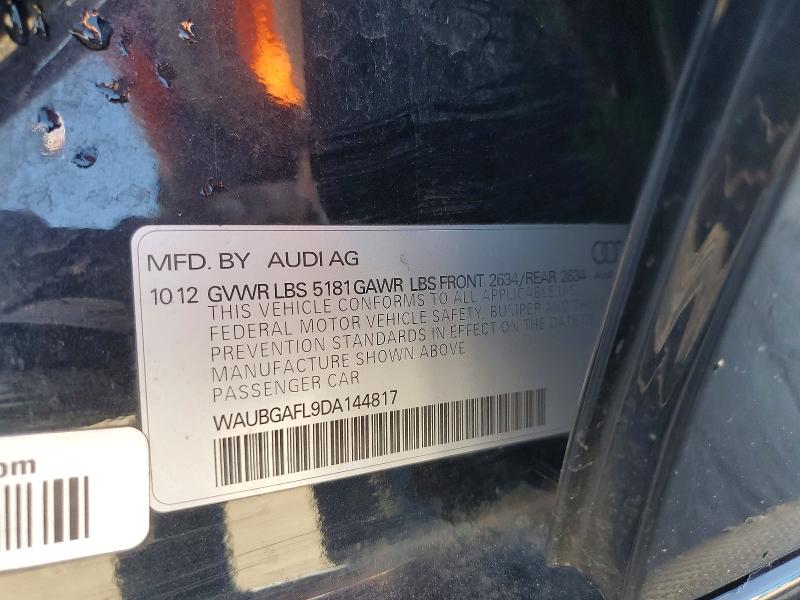 Продажа на аукционе авто 2013 Audi S4, vin: WAUBGAFL9DA144817, номер лота: 77080315