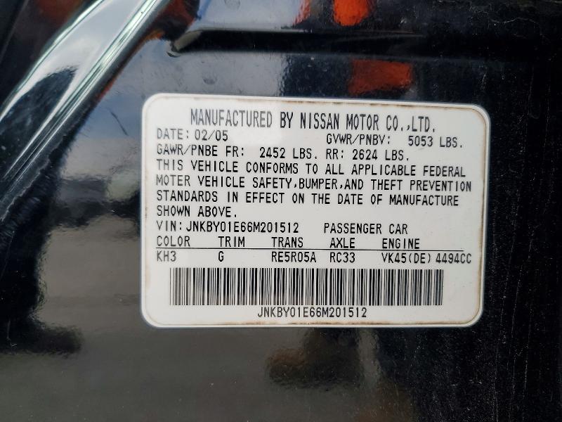 Продаж на аукціоні авто 2006 Infiniti M45, vin: JNKBY01E66M201512, номер лоту: 76310895