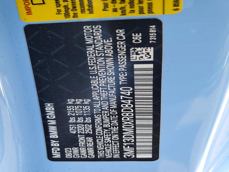 Продажа на аукционе авто 2024 Bmw M2, vin: 3MF13DM0XR8D84740, номер лота: 75983455