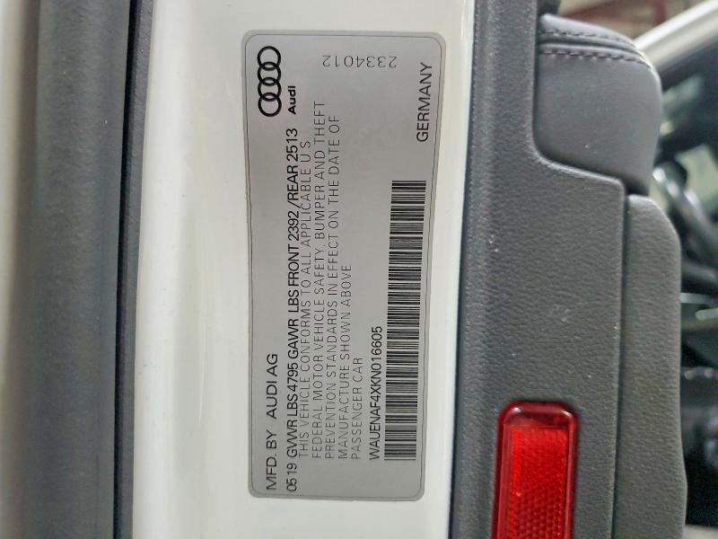 Aukcja sprzedaży 2019 Audi A4, vin: WAUENAF4XKN016605, numer aukcji: 79024845