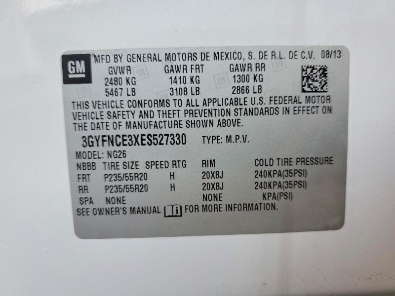 Продажа на аукционе авто 2014 Cadillac Srx, vin: 3GYFNCE3XES527330, номер лота: 77293165