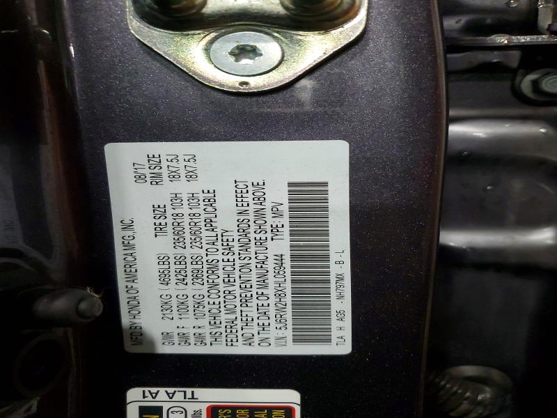 76930705 :رقم المزاد ، 5J6RW2H8XHL059444 vin ، 2017 Honda Cr-v مزاد بيع