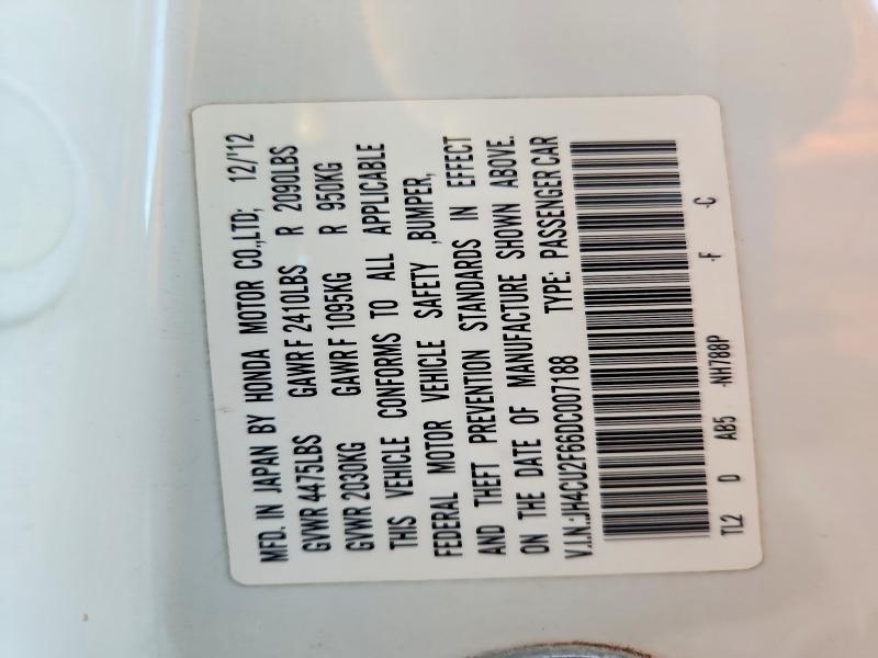 Aukcja sprzedaży 2013 Acura Tsx, vin: JH4CU2F66DC007188, numer aukcji: 74229235