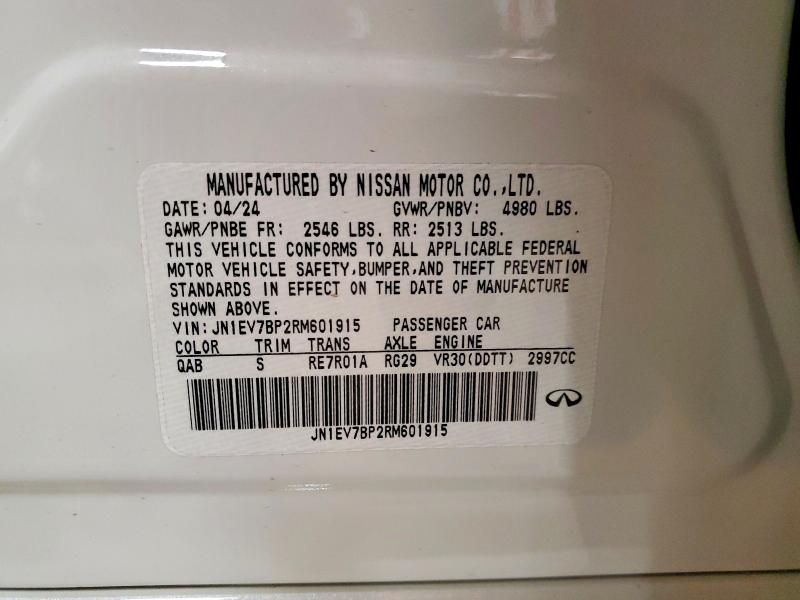 Aukcja sprzedaży 2024 Infiniti Q50, vin: JN1EV7BP2RM601915, numer aukcji: 78440405