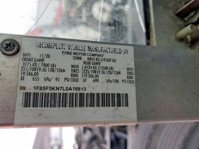 74584075 :رقم المزاد ، 1F65F5KN7L0A16813 vin ، 2020 Ford F59 مزاد بيع