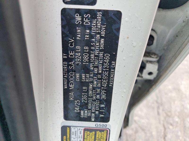 Продажа на аукционе авто 2025 Kia K4, vin: 3KPFT4DE9SE136460, номер лота: 74006335