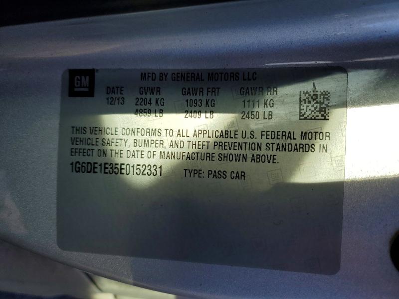 Aukcja sprzedaży 2014 Cadillac Cts, vin: 1G6DE1E35E0152331, numer aukcji: 77189415