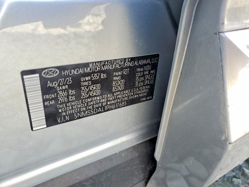 76630735 :رقم المزاد ، 5NMS5DAL1PH617685 vin ، 2023 Hyundai Santa Fe مزاد بيع