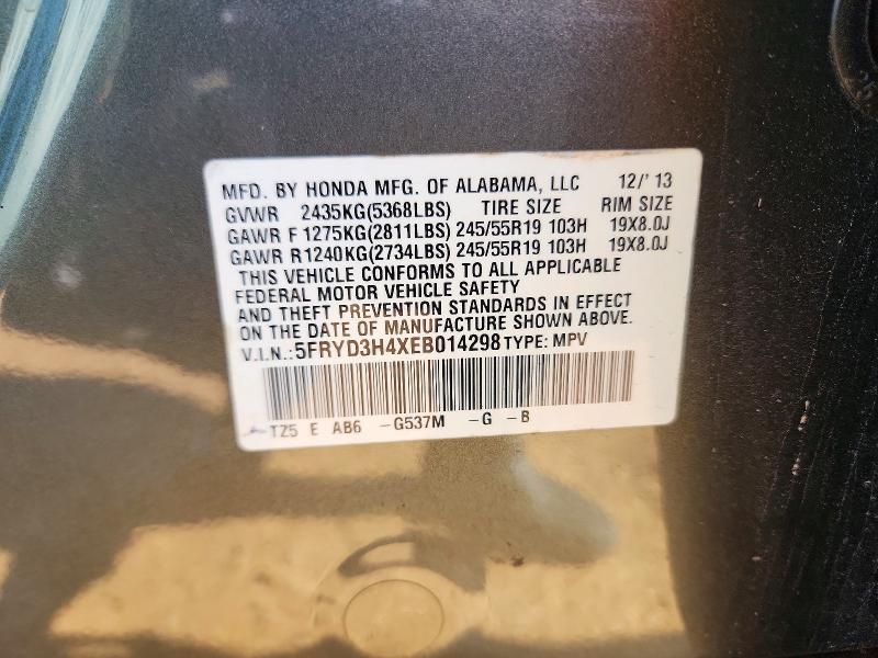 2014 Acura Mdx მანქანა იყიდება აუქციონზე, vin: 5FRYD3H4XEB014298, აუქციონის ნომერი: 76393565