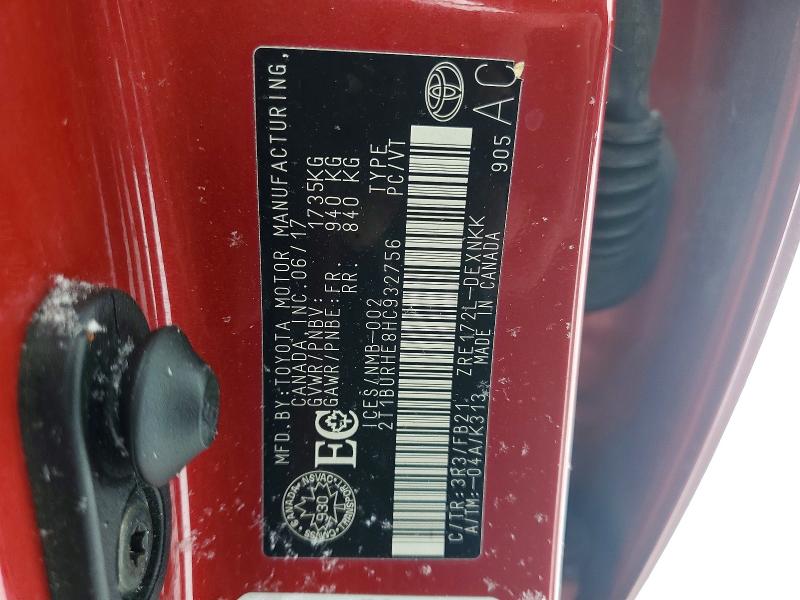 76429685 :رقم المزاد ، 2T1BURHE8HC932756 vin ، 2017 Toyota Corolla مزاد بيع