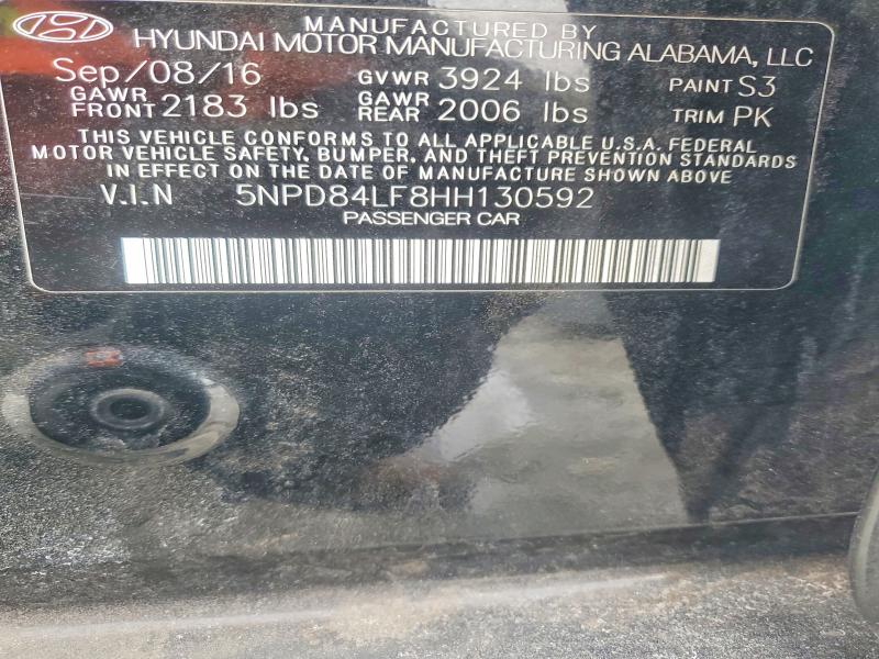 2017 Hyundai Elantra მანქანა იყიდება აუქციონზე, vin: 5NPD84LF8HH130592, აუქციონის ნომერი: 77093665