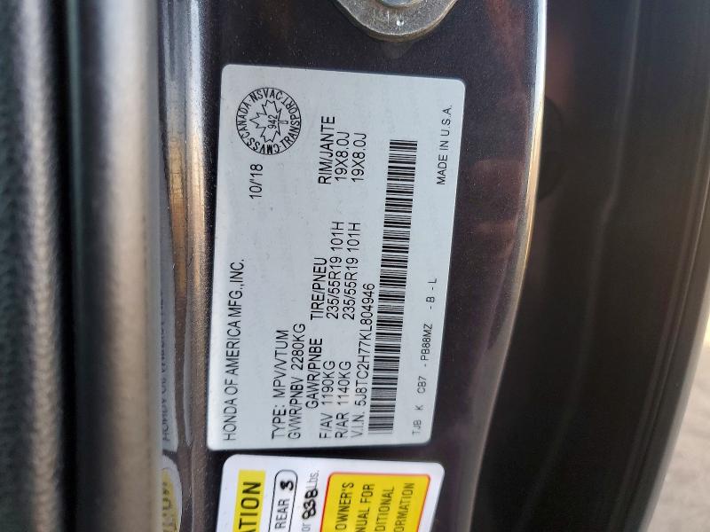 Aukcja sprzedaży 2019 Acura Rdx, vin: 5J8TC2H77KL804946, numer aukcji: 78045965